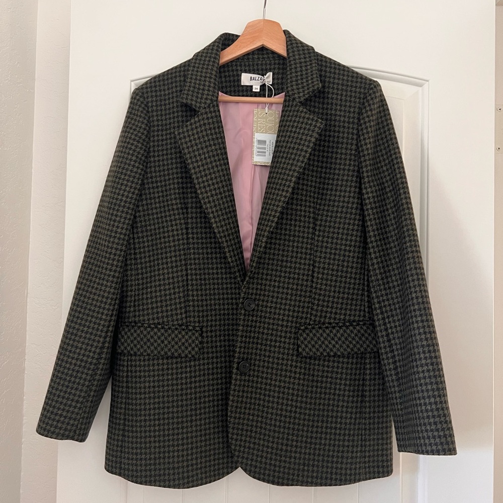 Balzac houndstooth blazer